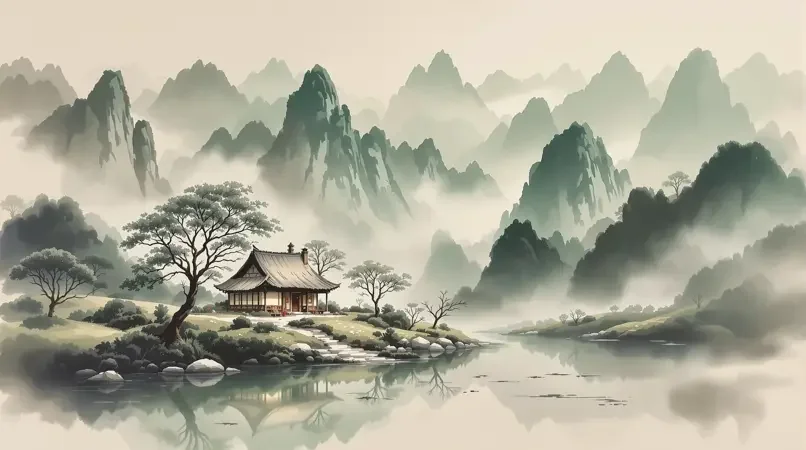 水墨丹青·山居图 - 老牛视频 水墨丹青·山居图
